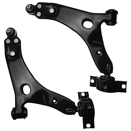 Image of Detroit Axle - 8pc Front End Suspension Kit for 2000-2004 Ford Focus 2 Lower Control Arms w /Ball Joints 4 Inner & Outer Tie Rod End Links 2 Boots 2001 2002 2003 Replacement