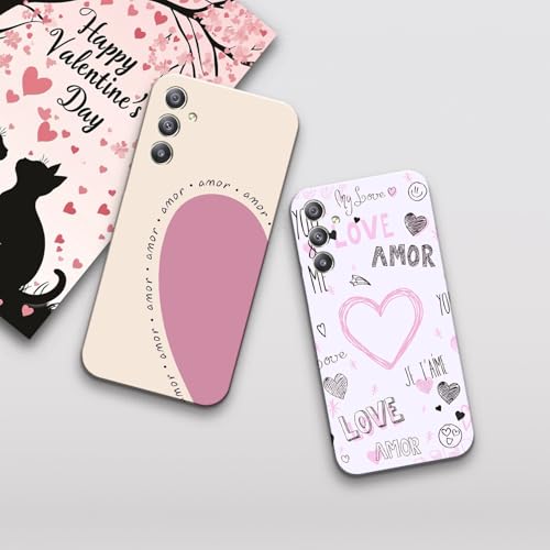 Image of COLORflow Back Cover Compatible with Samsung Galaxy A34 5G | Romantic Love Gesture Customized Back Cover Compatible with Samsung Galaxy A34 5G