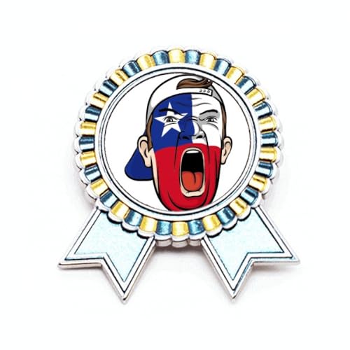 Broche drapeau du Chili pour maquillage visage : ne perdez plus vos couleurs