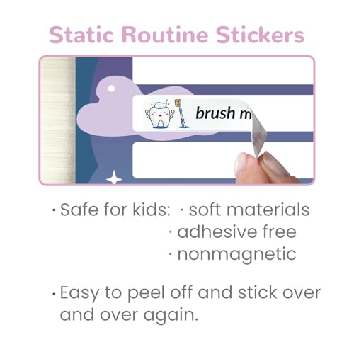 Image of Magnetic Morning Bedtime Routine Chart for Kids,Toddler Daily Schedule Board, Unicorn Behavior Chart for Kids at Home,Toddlers Schedule Board