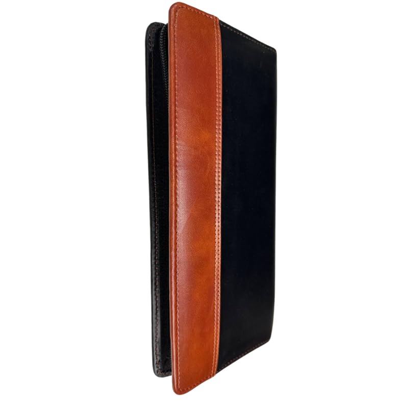 OWT Cheque Book Holder, Vegan Leather Expanding Handmade Multiple Cheque Book Holder for Cards, Women/Men Cheque Book Wallet, Traveling Wallets, Checkbook Holder, Documents Holder for Office & Home 2