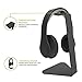 Kanto H1 Universal Headphone Stand with Curved Silicone Padding | Black