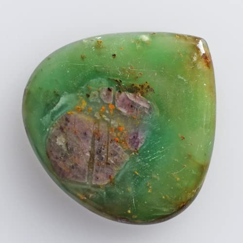 Jade néphrite pendentif précieux en forme de cœur poli main - 5