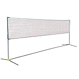 Generic Nets Folding Tennis Stand Badminton Net Rack Portable Standard Net Folding Outdoor Simple Light Badminton Rack Nets (Color : Black, Size : Net Width=610cm) (Black Net Width=610cm)