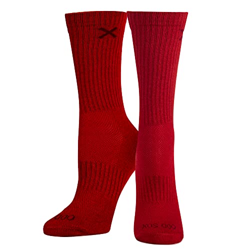 Odd Sox - Basix Heather Athletic Crew Socks - Knit Cotton Cushioned Breathable Arch Support - Unisex Sizing2