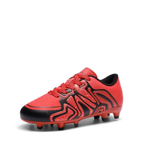 DREAM PAIRS Boys Girls Soccer Cleats Youth Firm Groud...