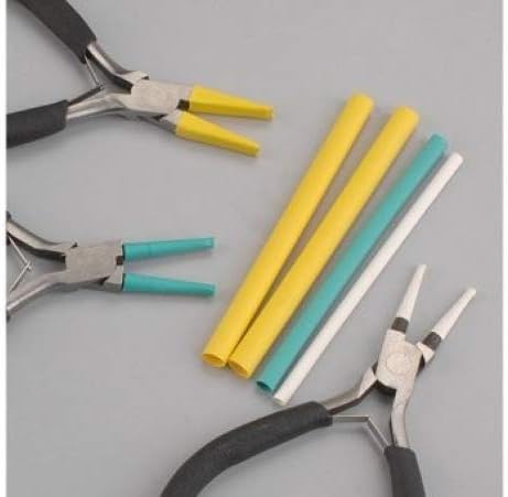 Efco 1830081 Protective Tube Set for Pliers for Aluminium Wire ø 3,2/4,8/6,4/6,4mm x 10cm 4 Parts, Polyester, Yellow/Green