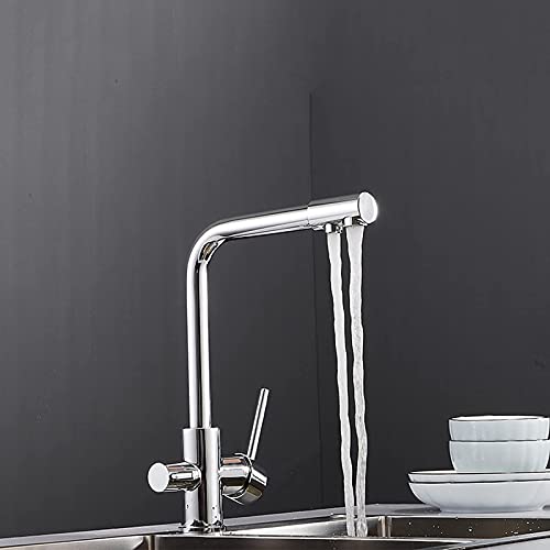 Mitigeur de cuisine rotatif à 360 degrés pour évier et eau potable - 5