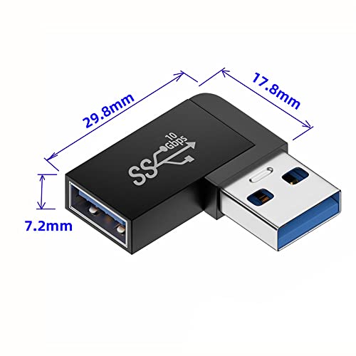 cablecc adaptador USB 3.0 tipo derecho macho a hembra miniatura 7