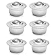 QWORK® Kugelrollen mit Stahlkugel, Universal-Basis Förderband Walze Ball, 16mm, 6 Stück