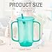 4 Pcs Adult Sippy Cups for Elderly, 12 oz Plastic Spill Proof Cup，Sippy Cups for Adults， Elderly Drinking Cups, with 2 Handles Straw and Lid for Adults Hospital Disabled Dysphagia Patients