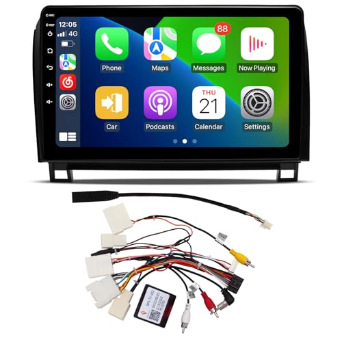ViaBecs Android 13.0 6G 128G Wireless CarPlay Car Stereo for 07-13 Toyota Tundra, 08-18 Sequoia, 10.2" HD Touch Screen Radio Bluetooth 5.0, 2.4GHz & 5GHz WiFi, SWC, DSP 48-EQ AM FM (CAN005-X Harness)