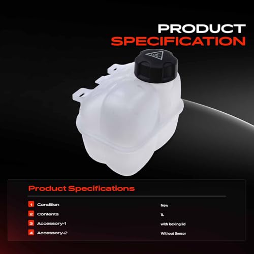 Frankberg Coolant Expansion Tank with Lid for I3 I01 I8 I12 m.i.n.i R55 R56 R57 1.4L-2.0L 2006-Today 17137823626 - Image 3