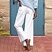 Spring 2026 Fashion,Plus Size Spring Cotton Linen Pants for Women 2026 Summer Cropped Wide Leg Elastic Waist Trousers Trendy Dressy Casual Teacher Gauze Outfits Seniors Beach Vacation Clothes White