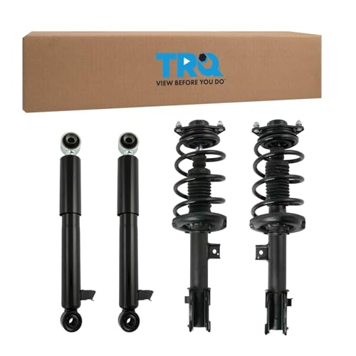 Image of TRQ Front and Rear Complete Strut Assembly & Shock Absorber Kit Complete Strut & Coil Spring Assembly Compatible with 2015-2018 Hyundai Santa Fe Sport 2014-2015 Kia Sorento