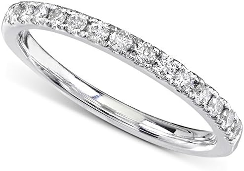 Kobelli Round Diamond Wedding Band 1/3 carat (ctw) in 14K White Gold