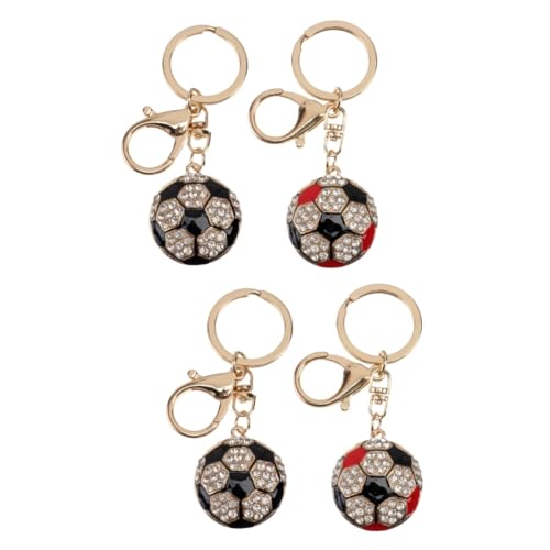 BESTYASH 2 Juegos Llavero De Futbol Decoración Del Hogar Colección Fútbol Llavero Cadena De Cuentas Auto Decoracion Coche Colgante De Llave Bolsa Colgando Decoración Pedrería 2 Piezas * 2
