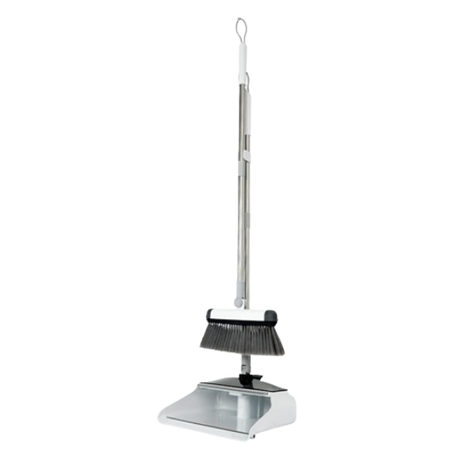 Juego de recogedor y Cepillo, recogedor y Cepillo de Mango Largo, Escoba recogedora sin Doblar, giratoria 180°, recogedor y Cepillo para Interiores