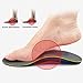 LLIMUE 2 Pieces EVA Orthopedic Insoles Orthotics Flat Foot Health Sole Pad for Shoes Insert Arch Support Pad,Black,L