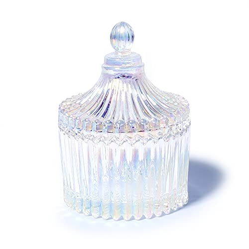NYKAA 83ml Luxury Large Nail Dappen Dish, Nomoner Liquid Crystal Dappen Dish with Lid, for Holding Acrylic Liquid Acrylic Powder Nail decor, Chinese Tent Shaped, NC005A-White