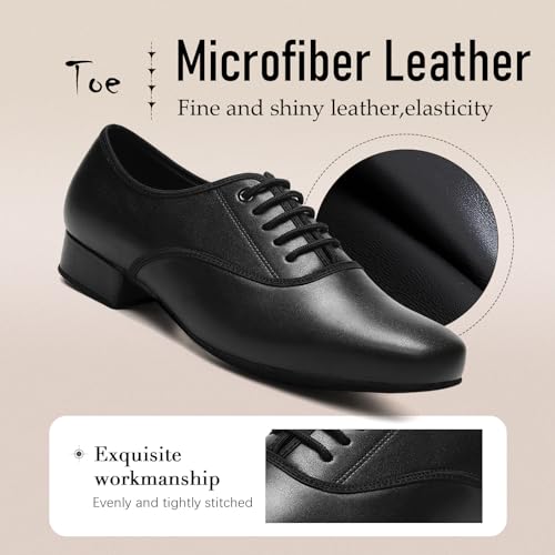 YCALCP Tanzschuhe latein Herren Atmungsaktiv Niedriger Absatz Tango Salsa Modern Charakter Schuh ballsaal,LHDMD-2.5CM,42 EU