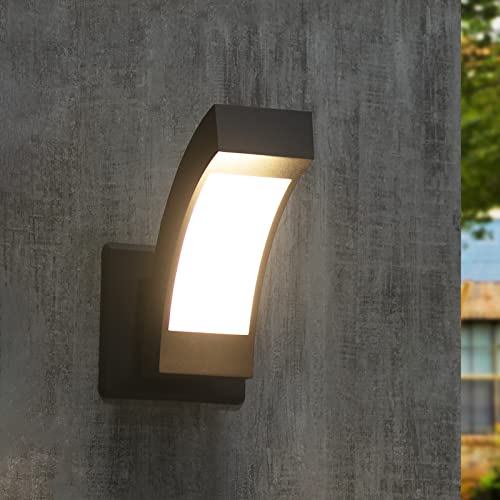 Outdoor Wall Light, Modern LED Exterior Wall Sconce,Black, 3000K Warm White - image 1