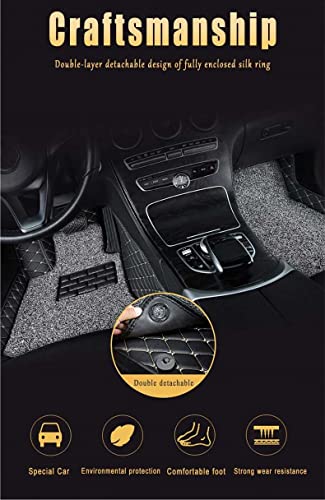 Tapis de sol Audi Q7 2016-2019 sur mesure 7 places double couche café