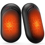 Hand Warmers Rechargeable, KNIFOD 2 Pack 6000mAh Portable Electric Handwarmers, Reusable USB Pocket Heater Great for Raynauds, Hunting, Golf, Camping, Christmas Outdoor, Women Mens Warm Gifts