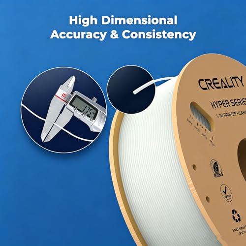 Image of Creality Hyper PLA Filament 1.75mm 1KG(2.2lbs), High Speed PLA 30-600mm /s Rapid 3D Printer Filament, Dimensional Accuracy + /-0.02mm, Fit Most FDM 3D Printers, Red