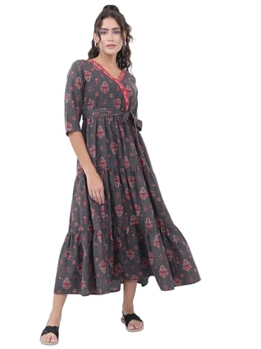Image of Vishudh Women's Casual Dress | Comfortable Everyday Wear for All Occasions | Chic & Versatile Fashion for Women