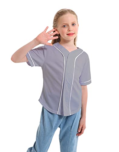 Image of Yuji Itadori Kids Baseball Jersey Button Boys Short Sleeve T-Shirts Hip Hop Fashion Casual Sports Solid Color Shirt