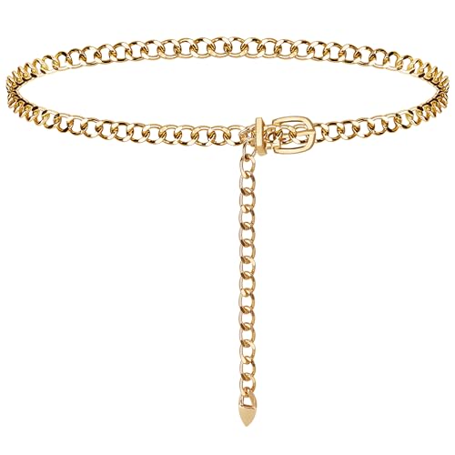 Metal Chain Belts for Women Trendy Waist Chains for Women Dresses Jeans