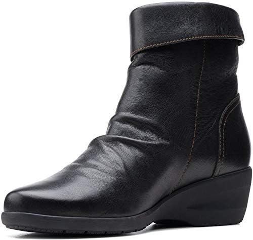 clarks leather side zip ankle boots