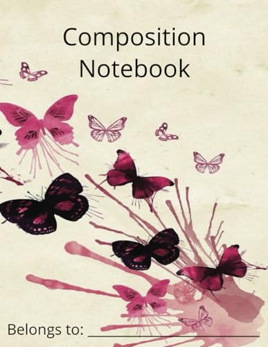 Cahier de composition papillon pour confier vos pensées et inspirations