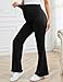 PACBREEZE Women's Maternity Flare Pants, Lounge Casual Pajamas Pants, Stretchy Bootcut Pregnancy Pants, S-XXL(Black, X-Large)