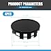 Tesnaao 4 PCS Car Wheel Center Cap, ABS Wheel Hub Protector, Snap-On Wheel Center Hub Cap, Outer Diameter 54mm, Card Diameter 50mm (Black)
