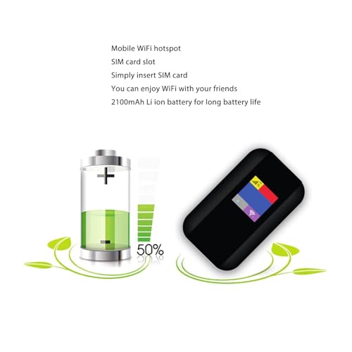 Image of Luocute 4G LTE Mobile WiFi Hotspot, 10 Users 500Mbps High Speed Wireless Router with SIM Card Slot and Color Screen, Computer Routers for Home Travel Business