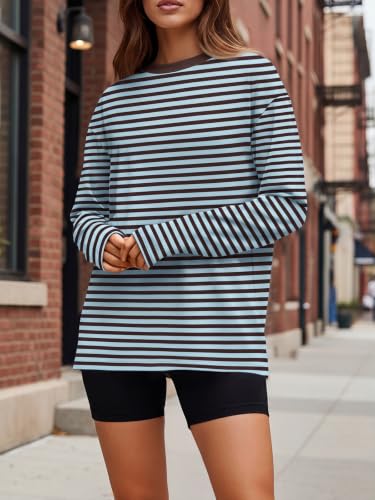 Image of Trendy Queen Womens Oversized Long Sleeve Shirts Fall Tops 2026 Basic Tees