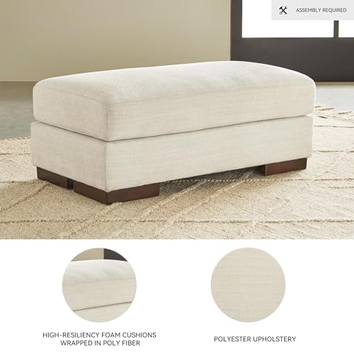 Image of Signature Design by Ashley Maggie Contemporary Accent Ottoman, Off White