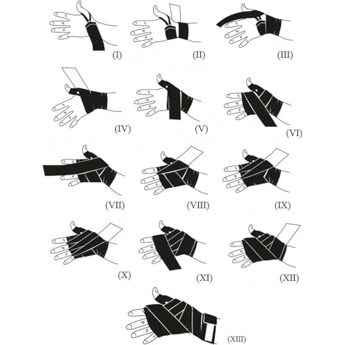 LEONE 1947, 3 Paar Bandagen schwarz/blau/rot, 4,5 m, AB705P