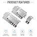 FOCMKEAS Door Barrel Bolt 90mm Long Heavy Duty Security Push Button Spring Loaded Latch 304 Stainless Steel Sliding Locks for Doors, Gates, Cabinets & Drawers