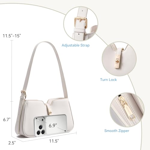 Image of BOSTANTEN Shoulder Bag for Women, Casual Shoulder Purse Vegan Leather Chic Hobo Handbag with Adjustable Strap for Work Travel