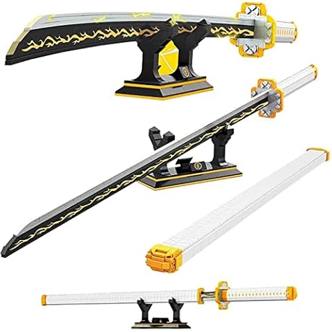 FYHCY Demon Slayer Sword Splicing Model Building Block, 38.8in Samurai Sword Set with Scabbard and Stand, Cosplay Anime Swords, Handmade Katana Samurai Sword, Good Gift for Boy Cover