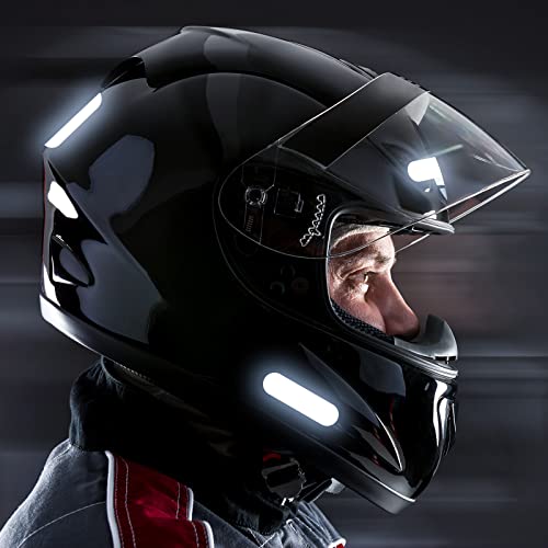 Frienda CK-FRIENDA-17670 8 Pieces Reflective Stripes Stickers For Motorcycle Helmet, Safety Decals Stickers For Motorcycle High Visibility Motorcycle Helmet Stickers Adhesive Black Reflective Tape thumb #3