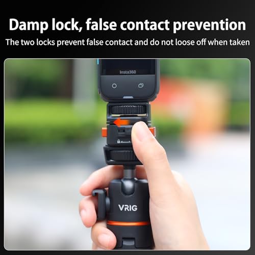 VRIG Claw Mini Quick Release Plate Tripod QR Camera Mount Adapter, Quick Setup Kit with 1/4\'\' Screw for Canon/Sony/Nikon Cameras/Zhiyun/Feiyu/DJI/Moza Stablizers Switch Between Tripod/Monopod/Slider