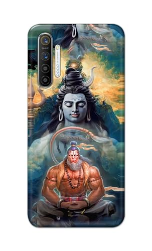 Image of PRINTFIDAA Printed Hard Back Cover Case for Realme XT | Realme X2 | Oppo K5 Back Cover (Lord Shiva and Hanuma) -112