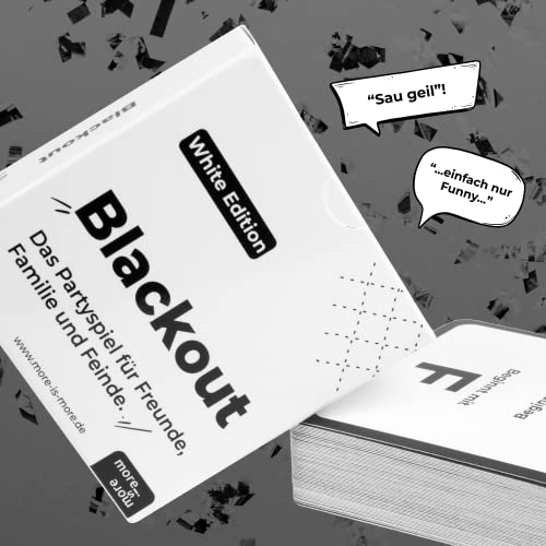 more is more Blackout, White Edition, The Party Game for Friends Family and Enemies - Image 3