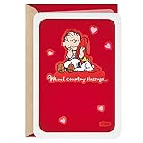 Hallmark Valentine's Day Greeting Card (Peanuts Linus, Snoopy, and Woodstock Blessings)