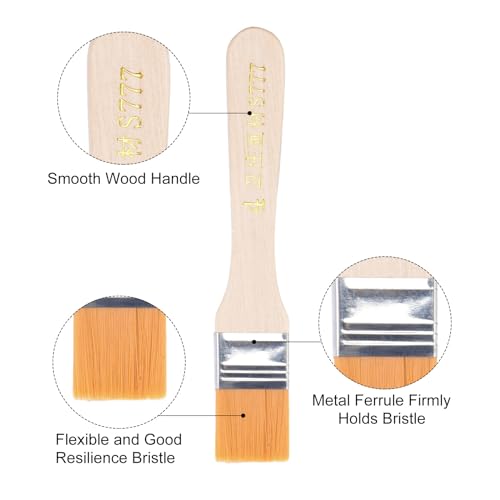 QUARKZMAN 36 Stück 6 Pinsel 1 Breite Weiche Nylonborsten mit Holzgriff für Wände, Schränke, Zäune