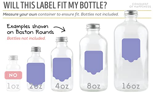 Homemade Vanilla Extract Label For 2 Oz Boston Round Bottles And Larger - 2 Line Write-In - Handmade By Conquest Of Happiness | Pack Of 18 #TOP2